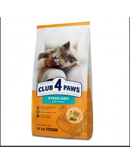 Сухий корм Клуб 4 Лапи для стерилізованих котів з індичкою
