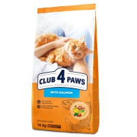 Сухий корм Клуб 4 Лапи для дорослих котів з лососем