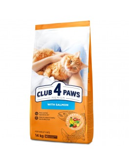Сухий корм Клуб 4 Лапи для дорослих котів з лососем