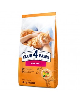 Сухий корм Клуб 4 Лапи для дорослих котів з телятиною