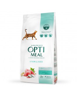 Сухий корм Optimeal з індичкою та вівсом для стерилізованих котів