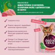 Вологий корм Delickcious шматочки з качкою, курячим філе і шпинатом в соусі для котів 12шт x 85г