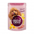 Вологий корм Delickcious з індичкою та тропічними фруктами у вершковому соусі для собак 12шт x 80г